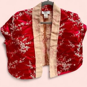 Victoria’s Secret Collection Red, Gold Silk Bolero